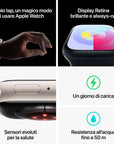 Apple Watch Series 9 GPS Cassa 45mm in Alluminio Mezzanotte con Cinturino Sport Loop Mezzanotte