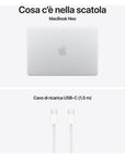 APPLE MacBook Neo 13'', Chip A18 Pro, 6 CPU 5 GPU, 8GB, 256GB, Magic Keyboard, Argento