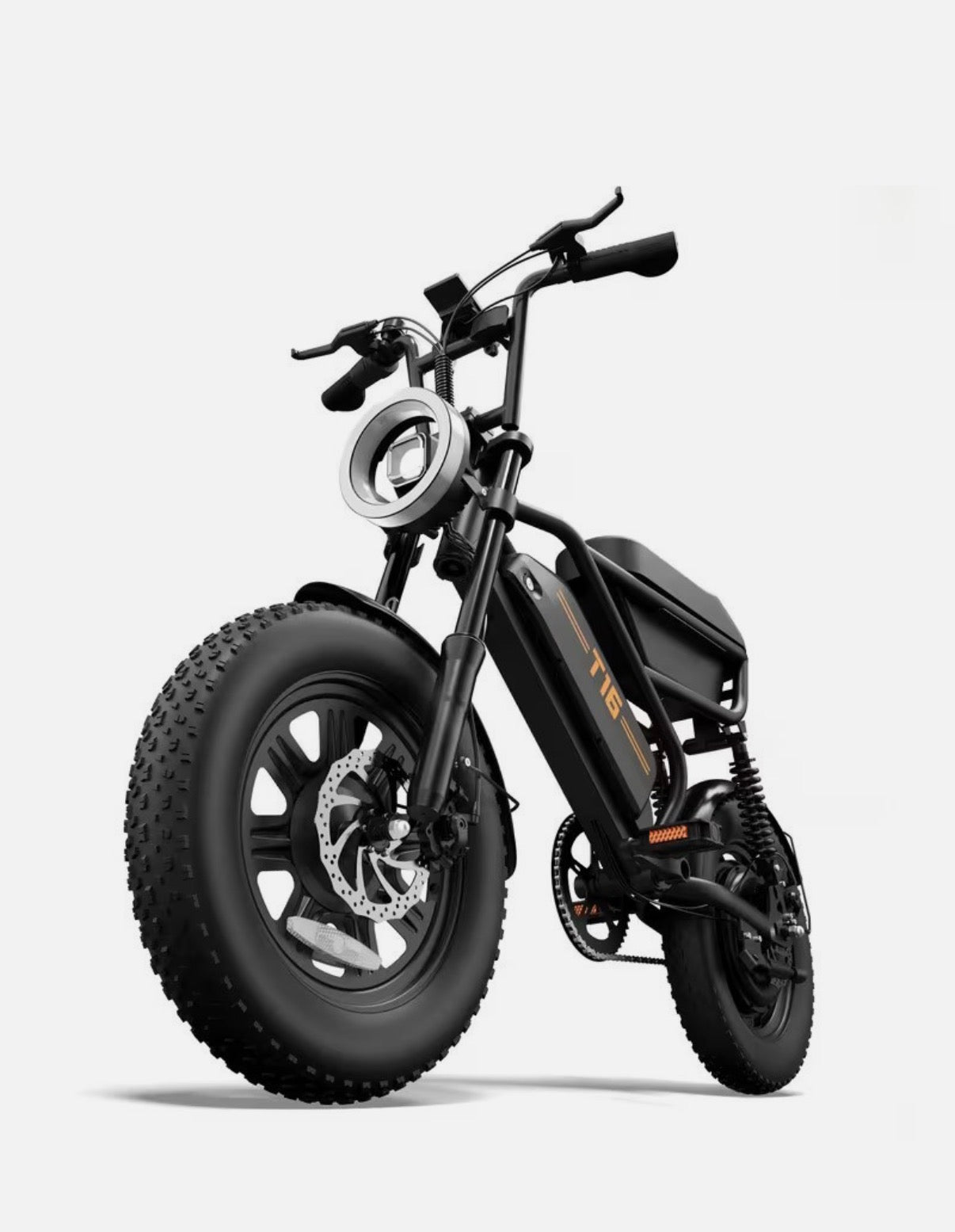 URLIFE Bicicletta Elettrica T16" x 3.0, Batteria Rimovibile da 48V 13Ah, Motore Brushless da 250W, Autonomia di 100km, Bici Elettrica con Doppia Sospensione