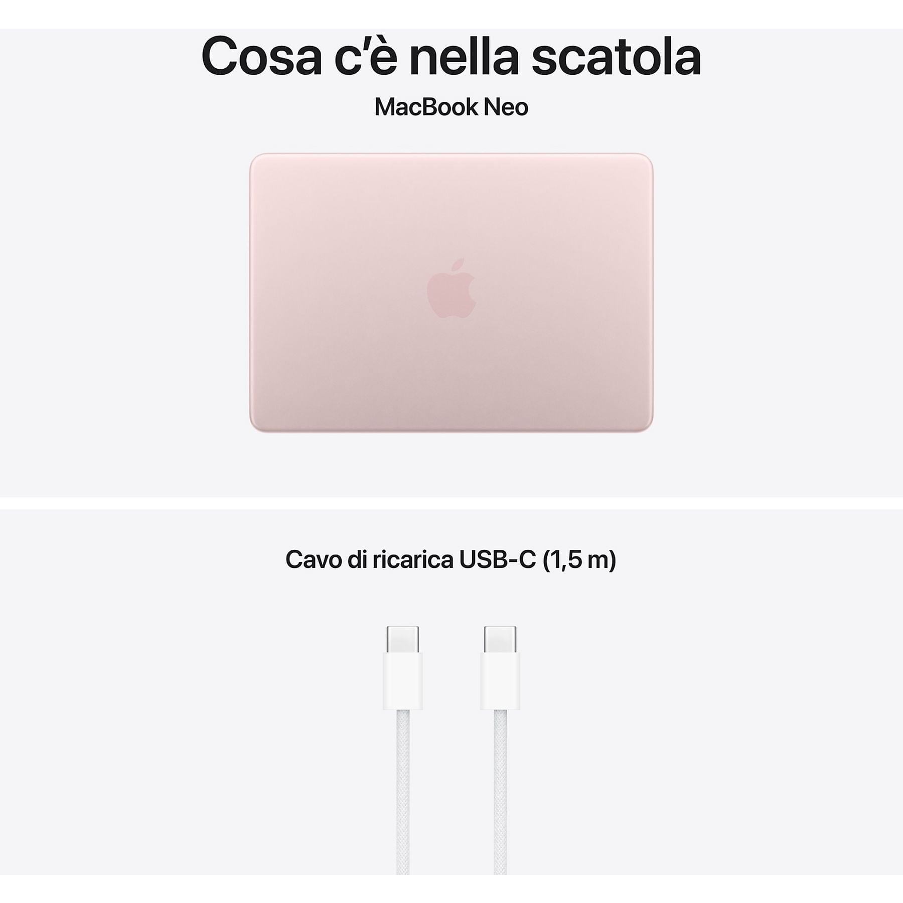 APPLE MacBook Neo 13'', Chip A18 Pro, 6 CPU 5 GPU, 8GB, 256GB, Magic Keyboard, Rosa pastello