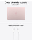 APPLE MacBook Neo 13'', Chip A18 Pro, 6 CPU 5 GPU, 8GB, 256GB, Magic Keyboard, Rosa pastello